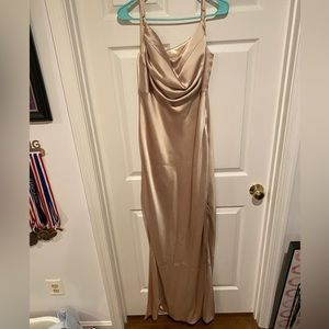 Champagne colored bridesmaid dress